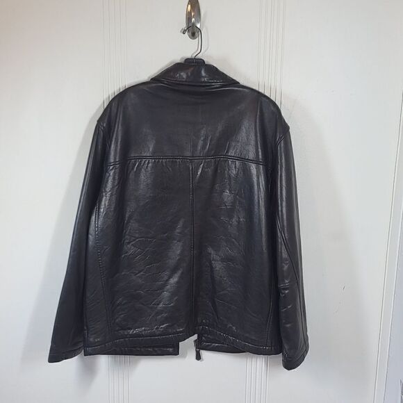 Dockers Men's Black Leather Jacket - Picture 2 of 13